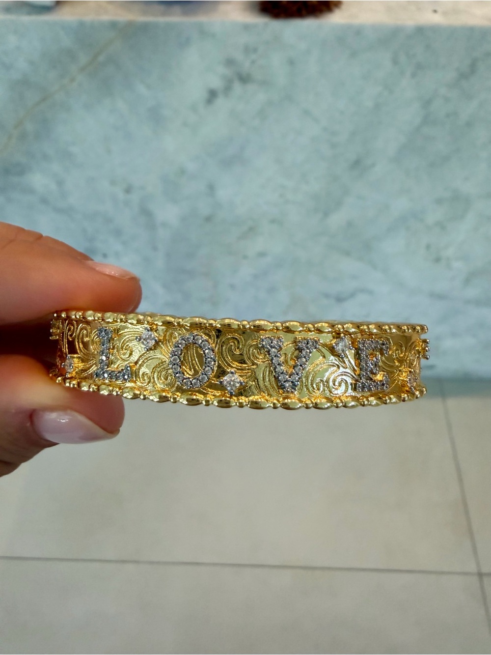 Gold LOVE LETTER  and Bracelet - Luxury Women Jewelry
